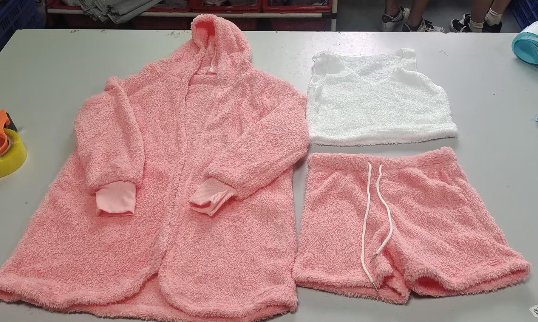 Women's velvet pajama set lifestyle lounging photo