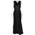 Women's satin gown in wine red