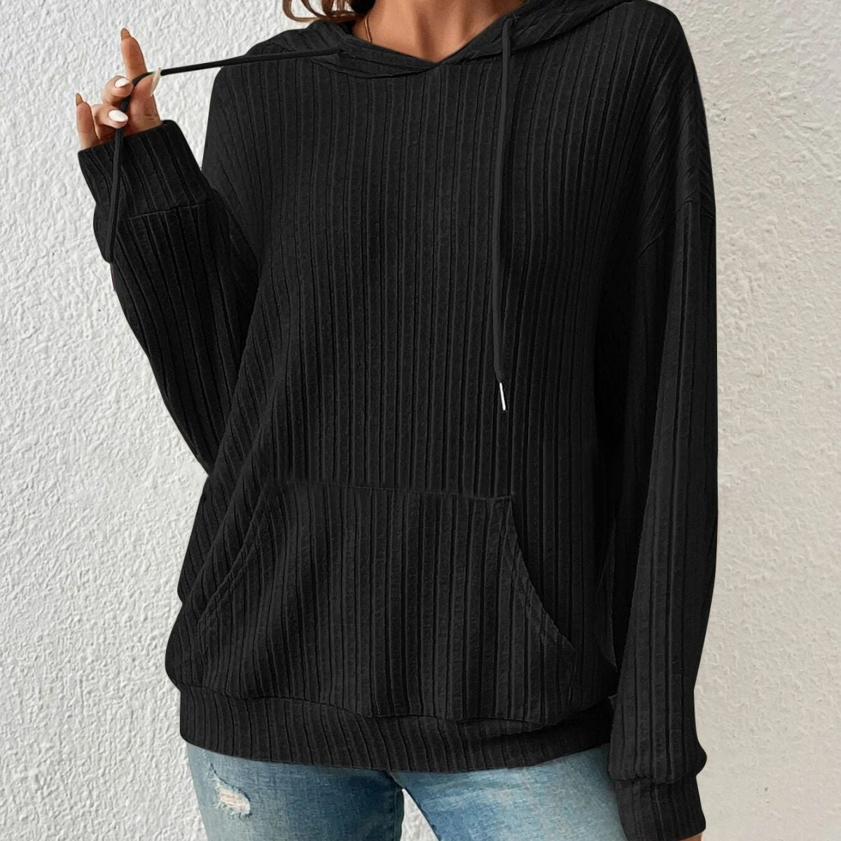 Women's hooded sweatshirt in green