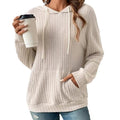Size guide for women's drawstring hooded sweatshirt