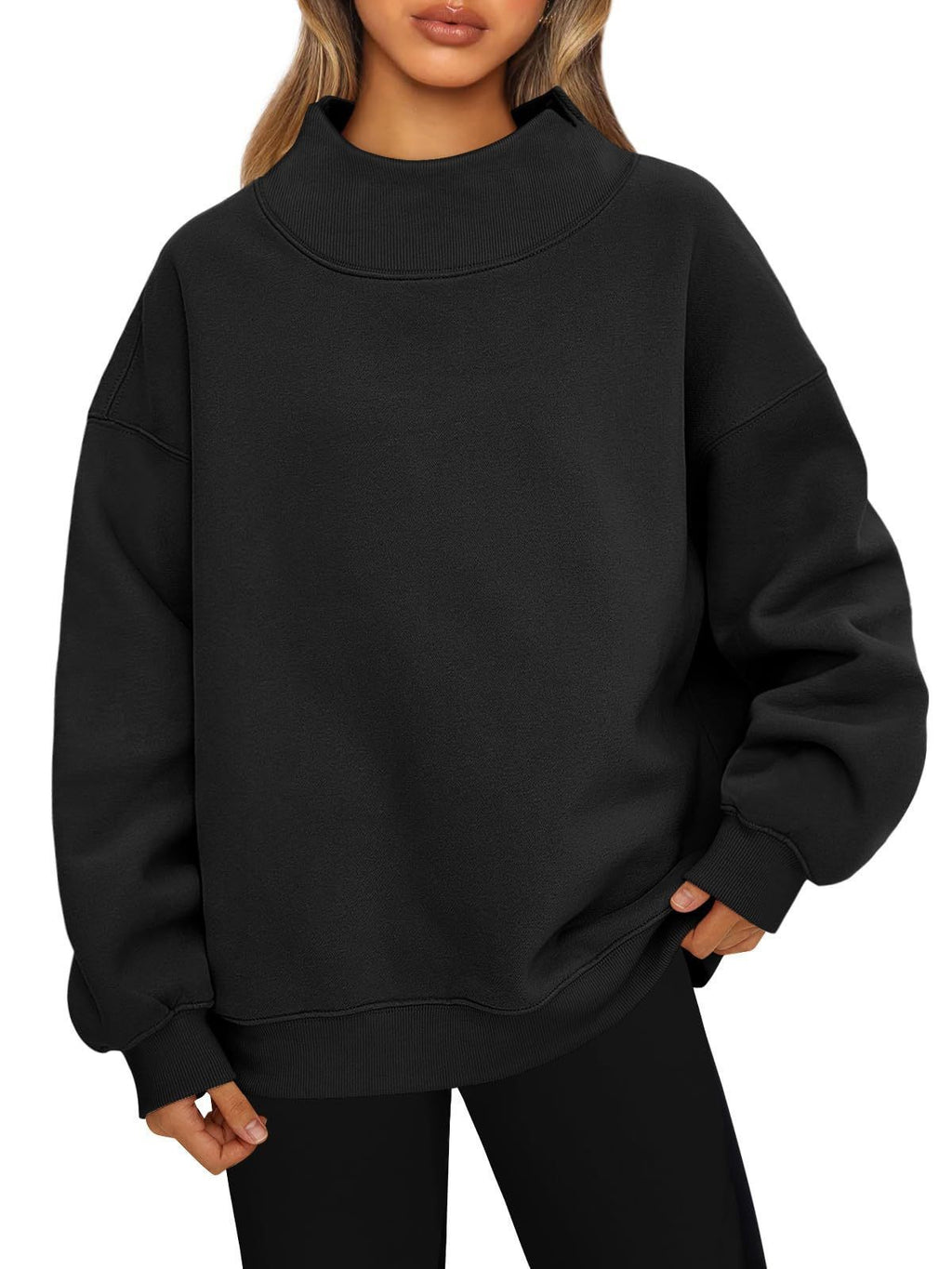 Close-up of fleece lining texture on pullover sweatshirt