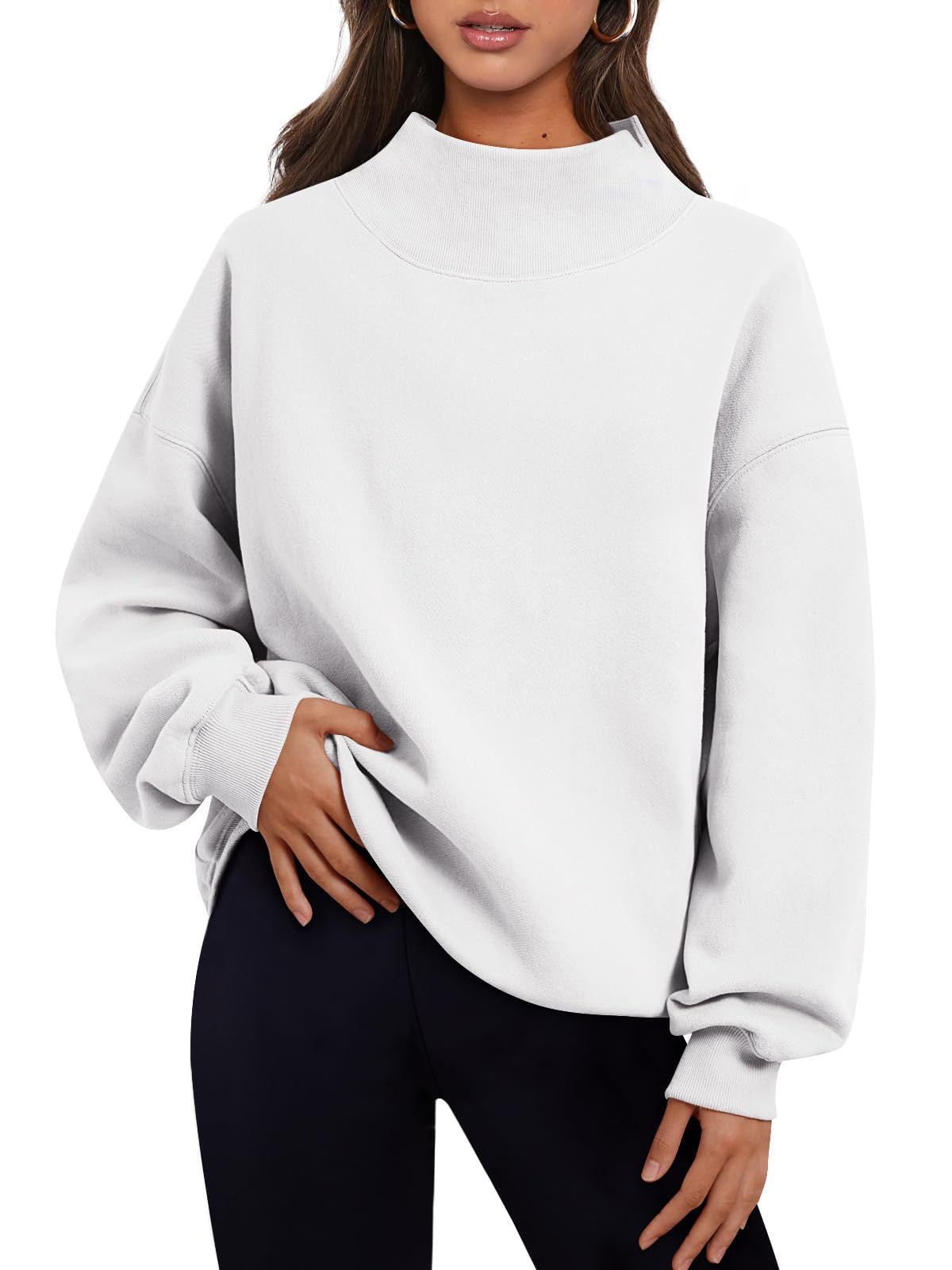 Size guide for women's fleece lined pullover sweatshirt