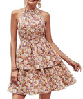 Women's beach dress in blue pink