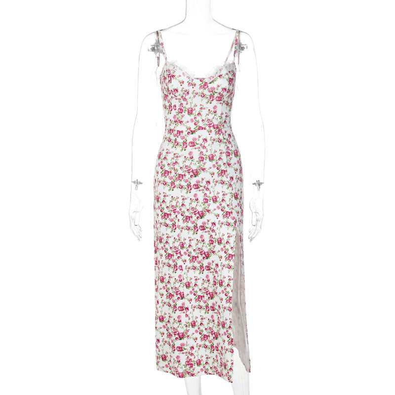 Size guide for women's lace floral suspender dress