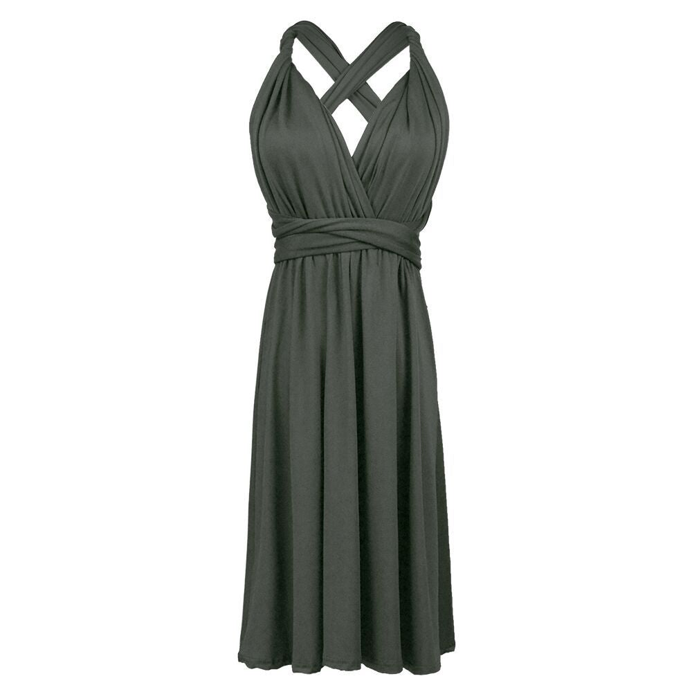 Women's A-line dress in black