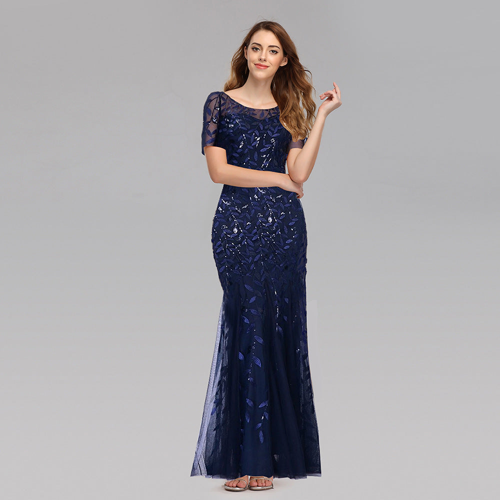 Color options for women's plus size evening gown