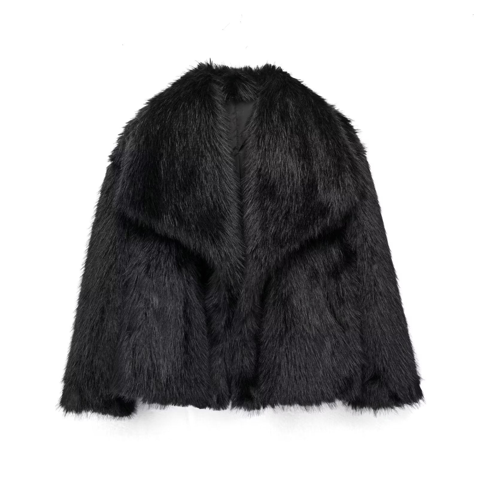 Women's plush winter coat, additional view