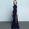 Size guide for women's fishtail halter evening gown