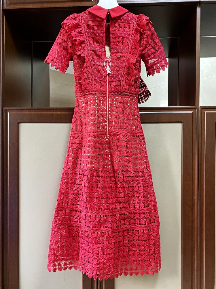 Size guide for women's retro lapel A-line dress