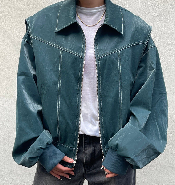Women's moto vest styled outfit look