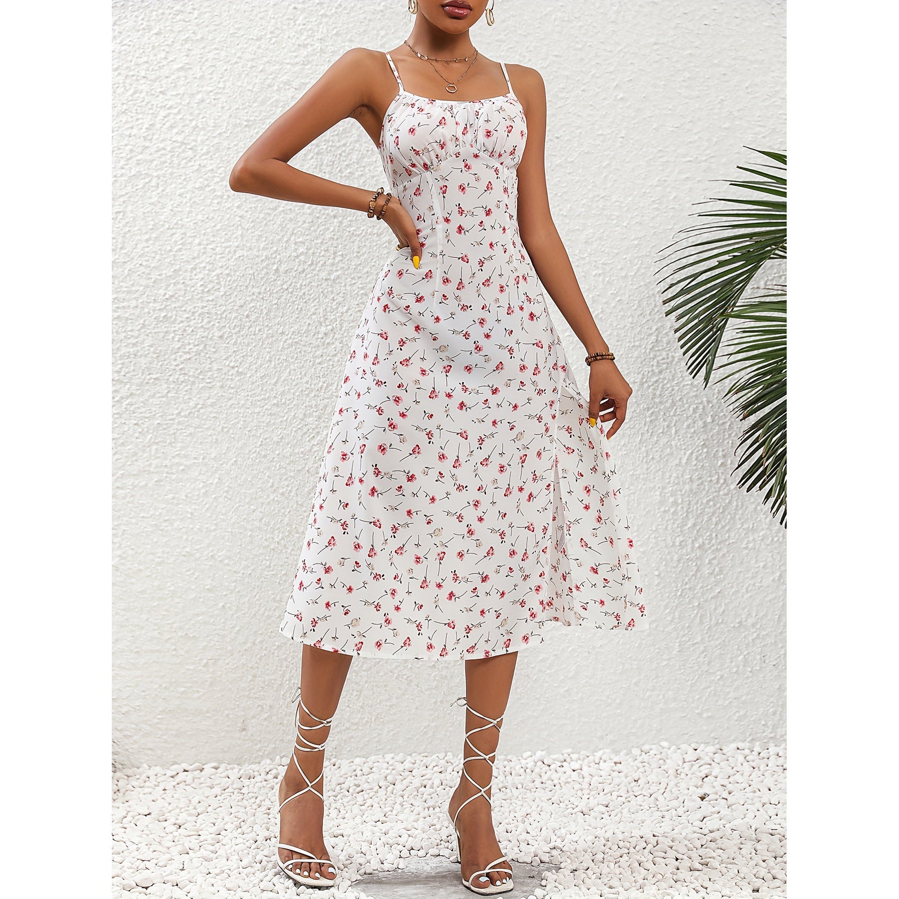 Size guide for women's suspender split maxi dress