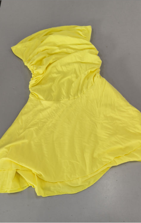Women's Y2K tube top pleated mini dress lifestyle photo